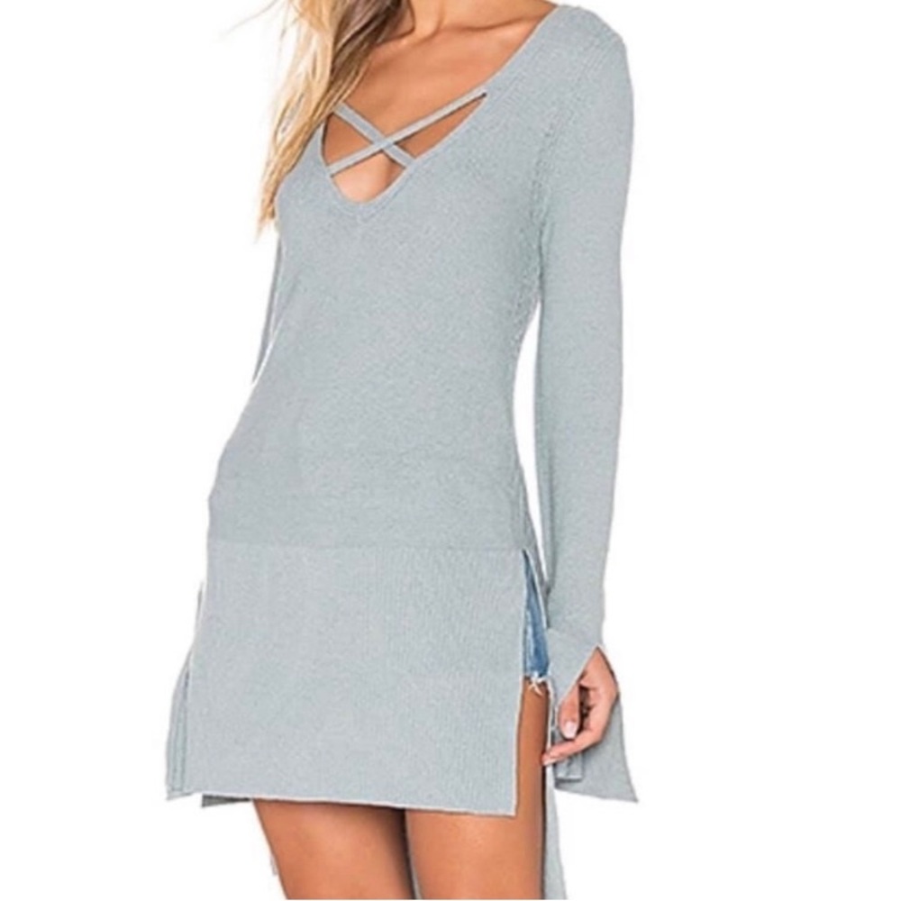 Free People Waterfall Criss Cross Sweater Top